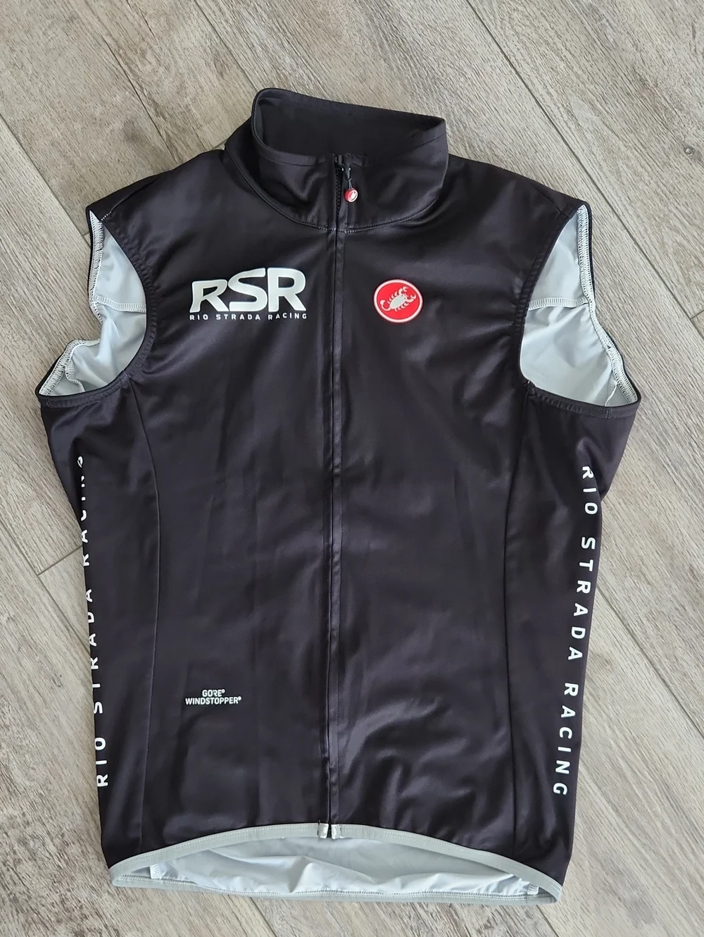 Castrelli Unisex Rio Strada Racing RSR Gore Windstopper Cycling Vest - Black